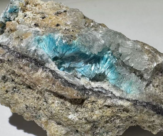 Look at this Hemimorphite Crystal Cluster from Ojuela Mine, Mexico? Want to learn how this forms and where it's from?