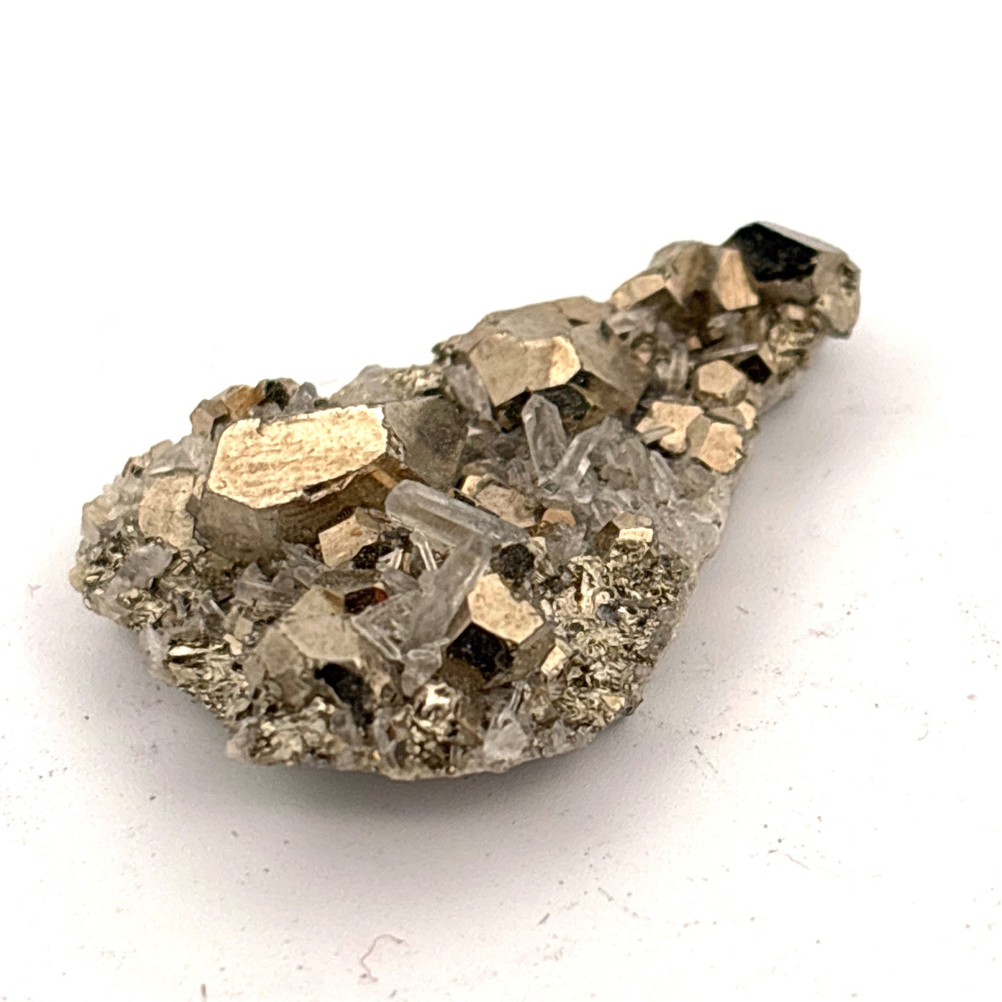 Pyrite & Quartz Specimen, Brazil, 6.56gr, 31x21x13mm