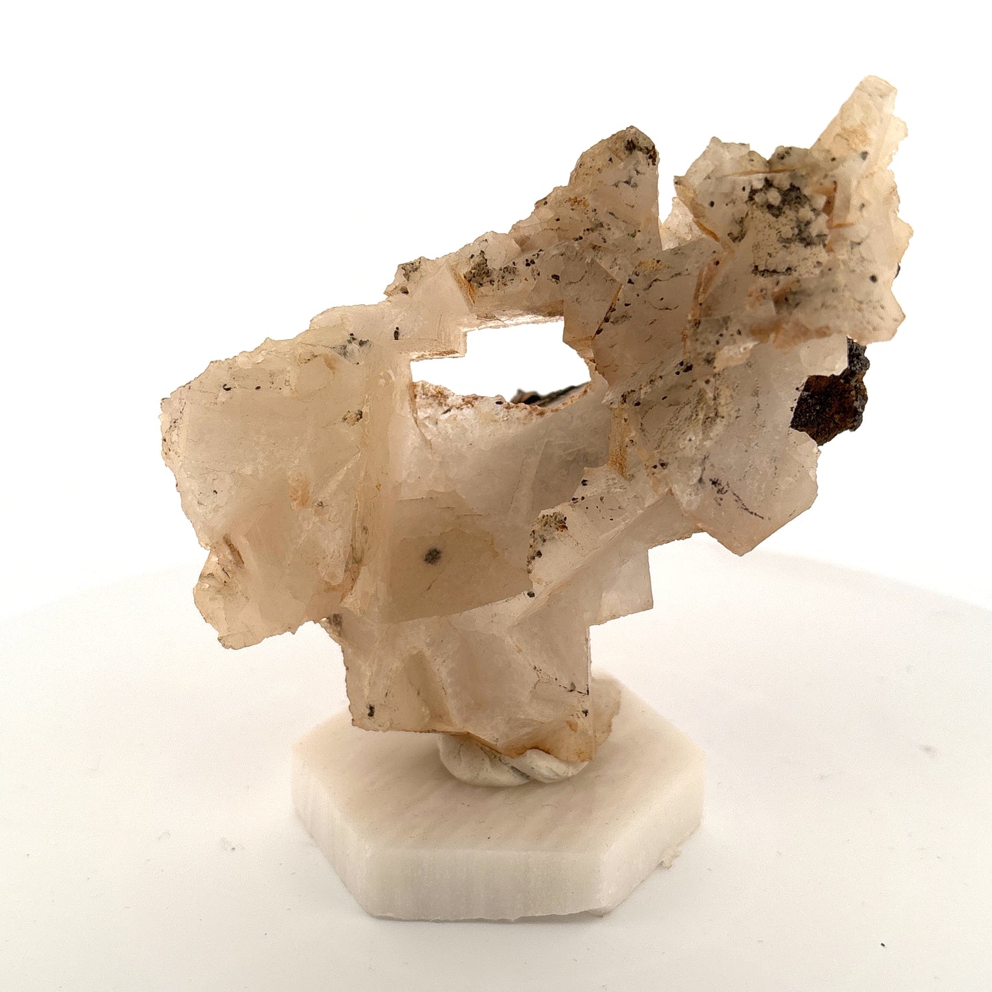 Chalcopyrite on Calcite, Madan Mine, Bulgaria, 9x6x8cm