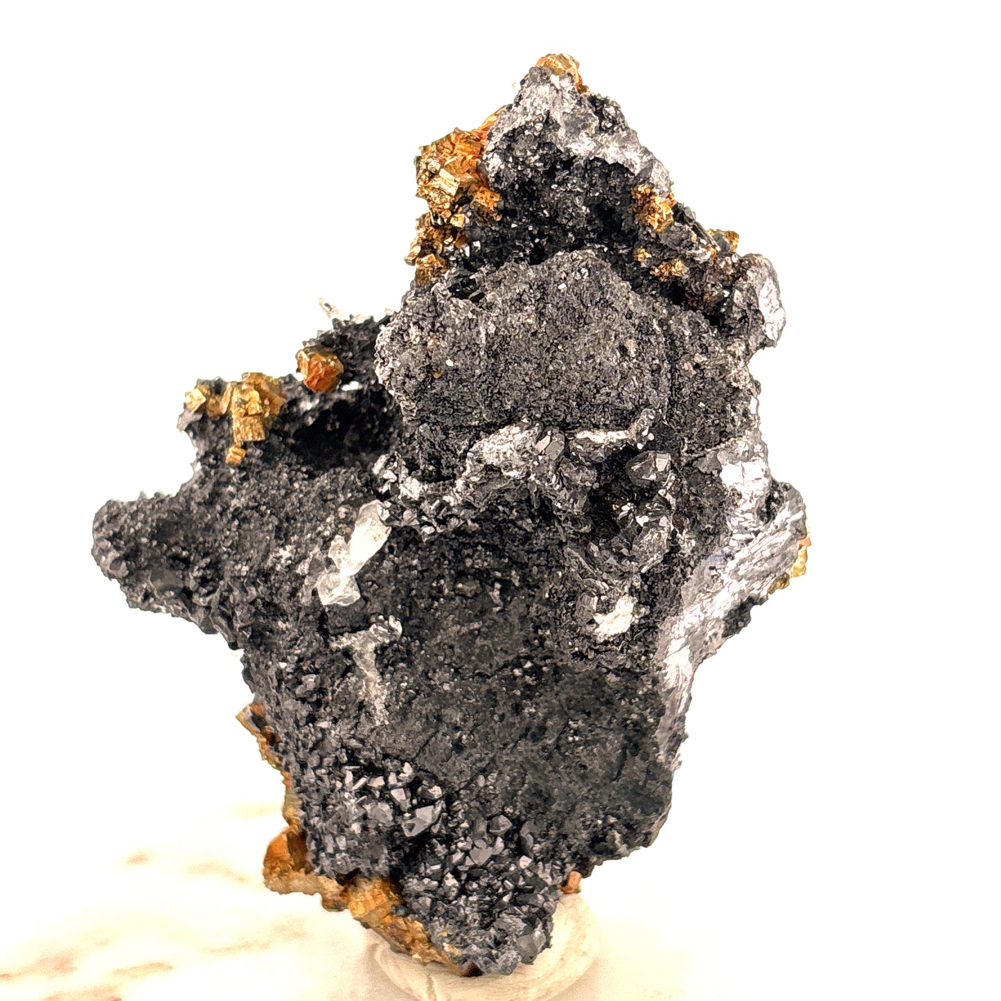 Cerussite, Hematite, Pyrite, & Galena Specimen - Ojuela Mine, Mapimi, Mun. De Mapimi, Durango, Mexico - 8.5x6.5x3.5mm