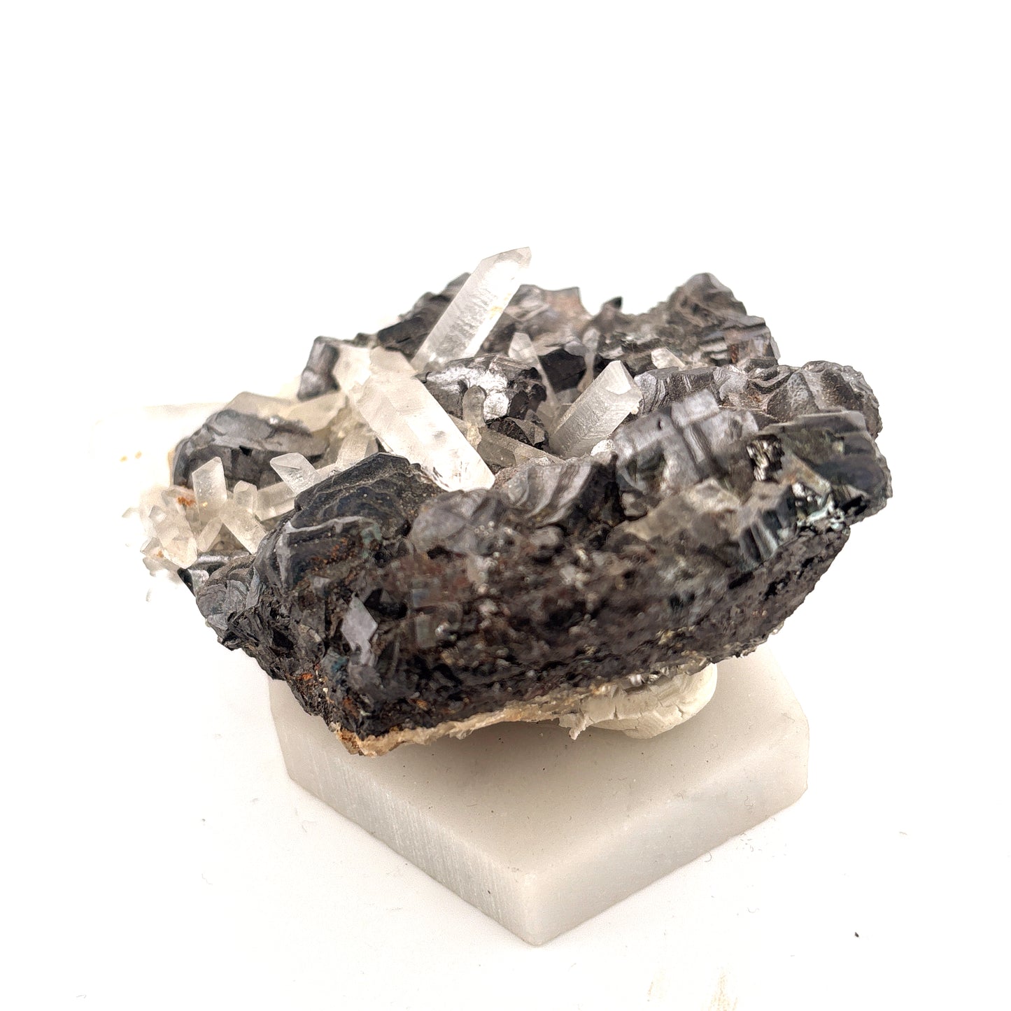 Quartz Crystals on Galena, Manchan Mine, Bulgaria, 203.59g
