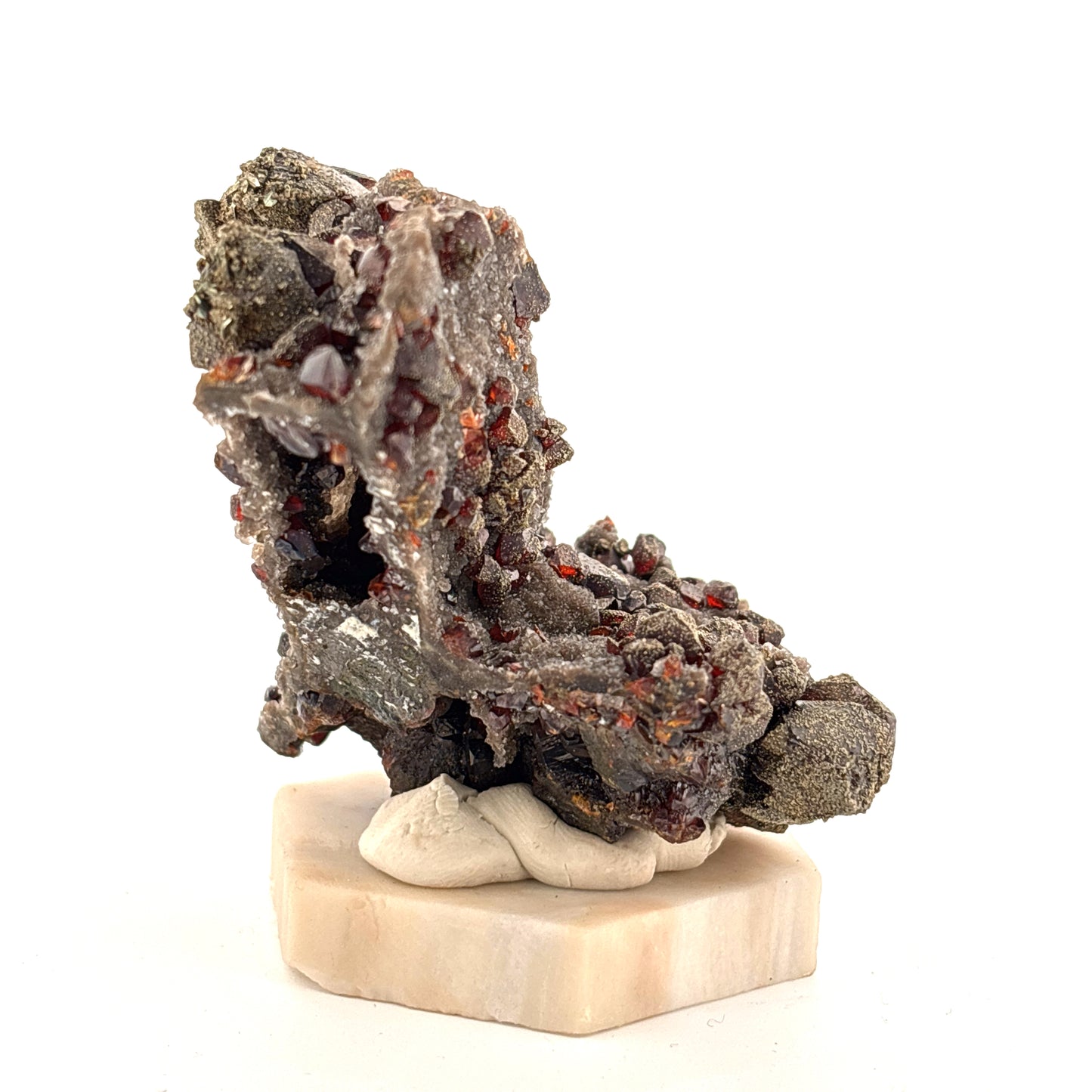 Sphalerite, Marcasite, & Quartz Druze, Tri-State Area, USA