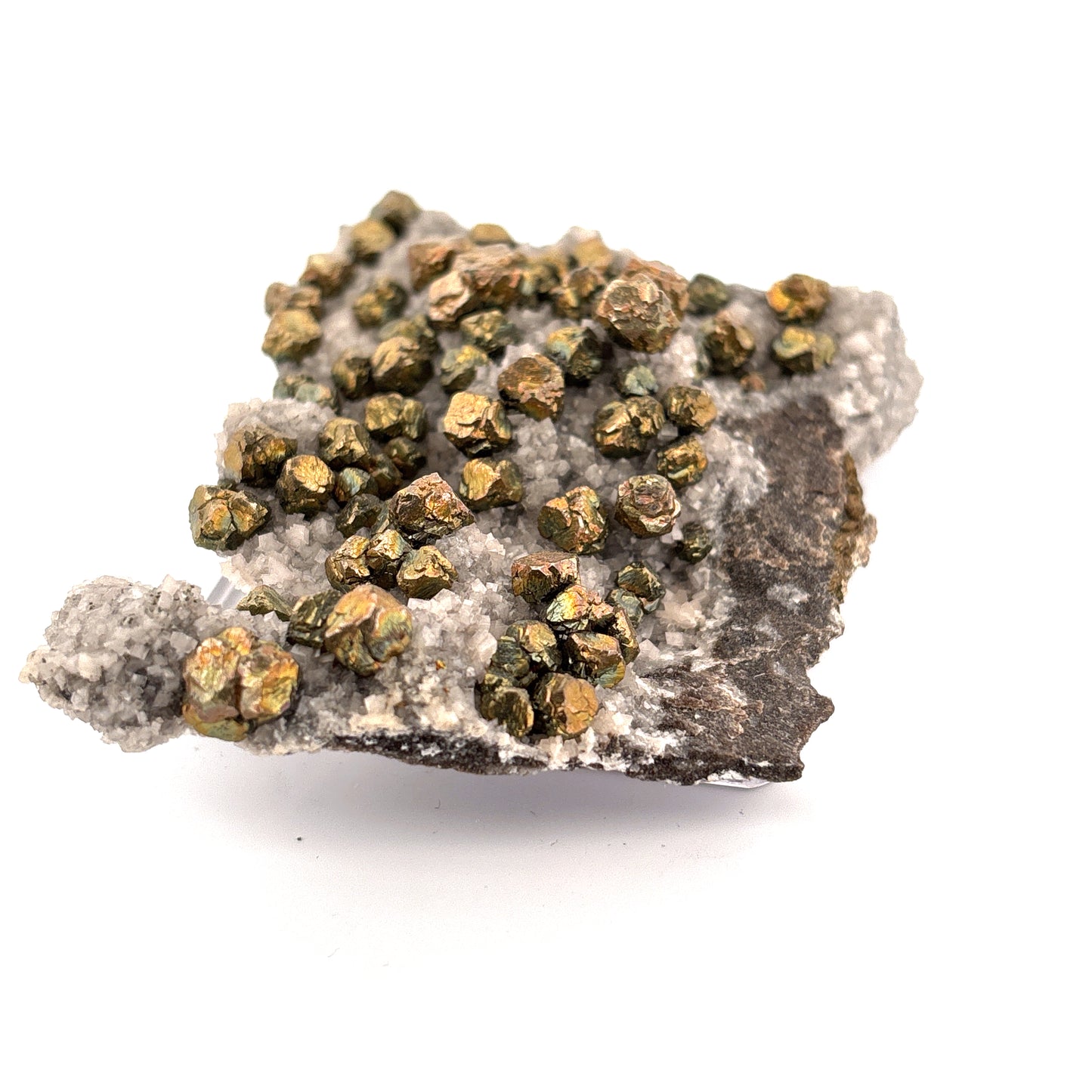 Pyrite & Calcite Specimen - Morocco - 5x8x1cm