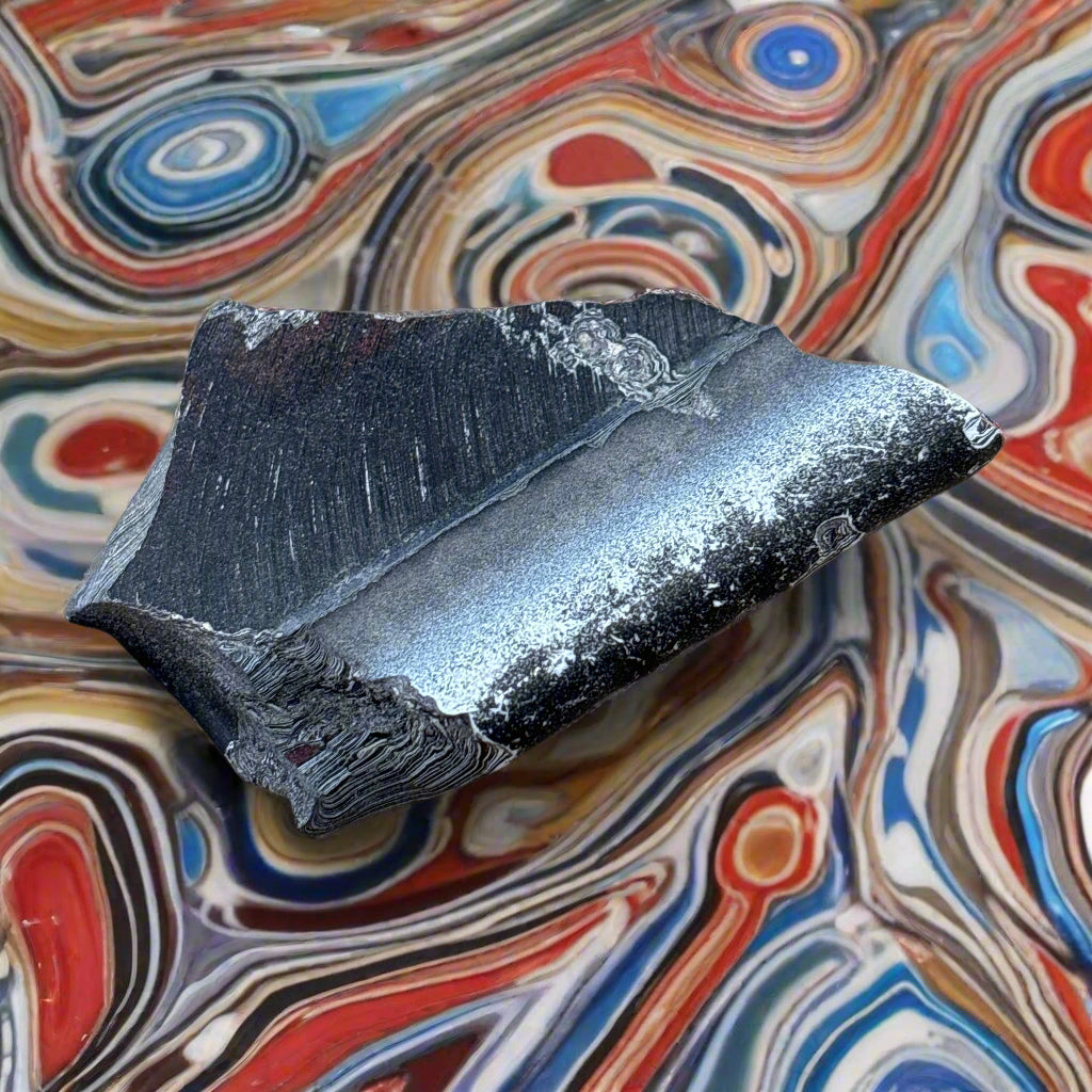 Historical Fordite Cutting Rough, Michigan, 21.3gr