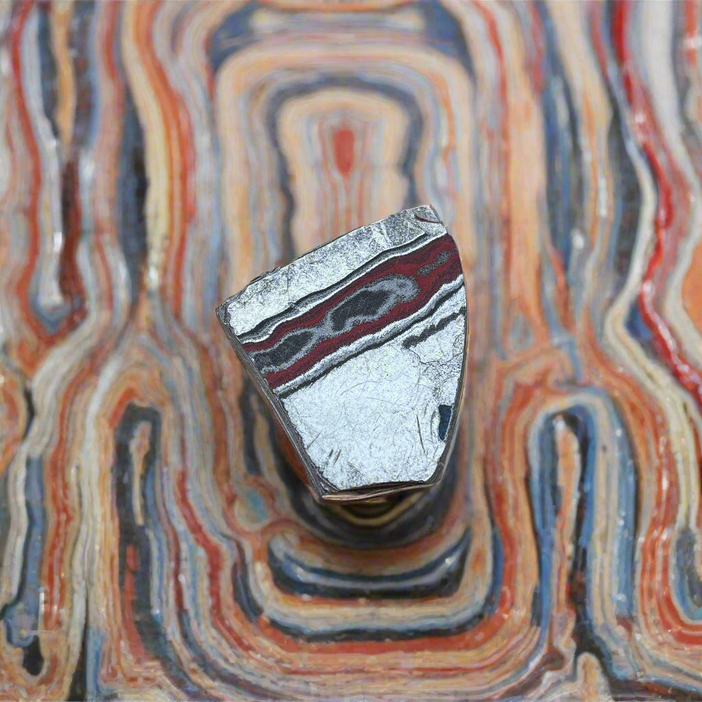 Historical Fordite Cutting Rough, Michigan, 25.8gr