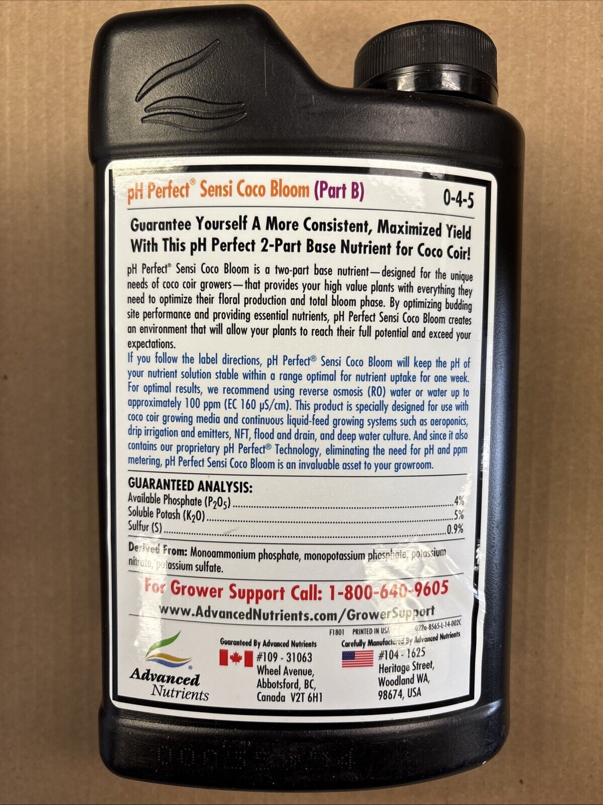 Advanced Nutrients pH Perfect Sensi Coco Bloom Part B 1L, 0-4-5