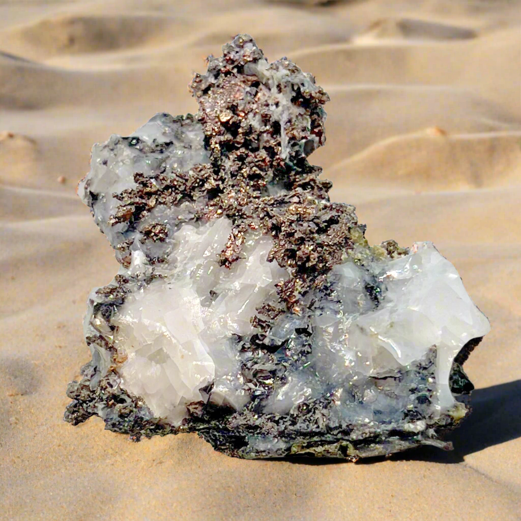 Natural Silver Crystal in Quartz from Morocco, 27.9gr. 51x32x20mm