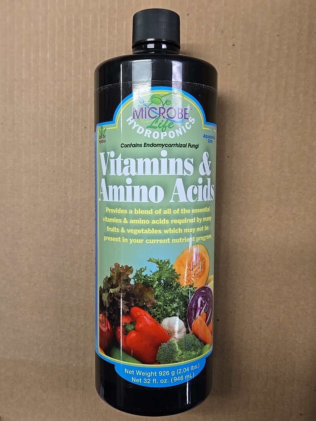 Microbe Hydroponics - Vitamins & Amino Acids 32 fl oz, Aquaponics Safe