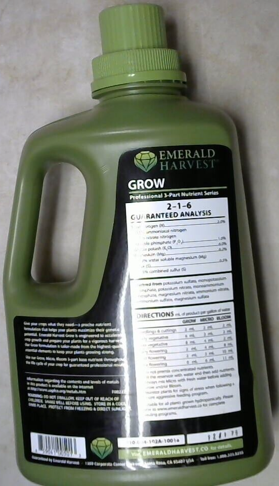 Emerald Harvest - Grow - ( 2-1-6 )