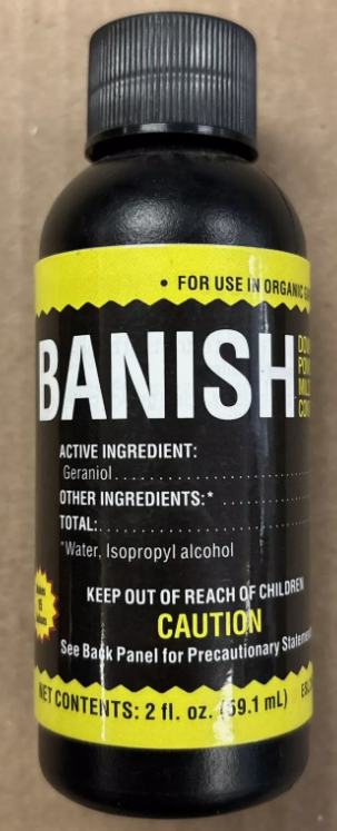 PAST BEST BY - Supreme Growers BANISH Mildew Pathogen Fungicide Concentrate, 2oz