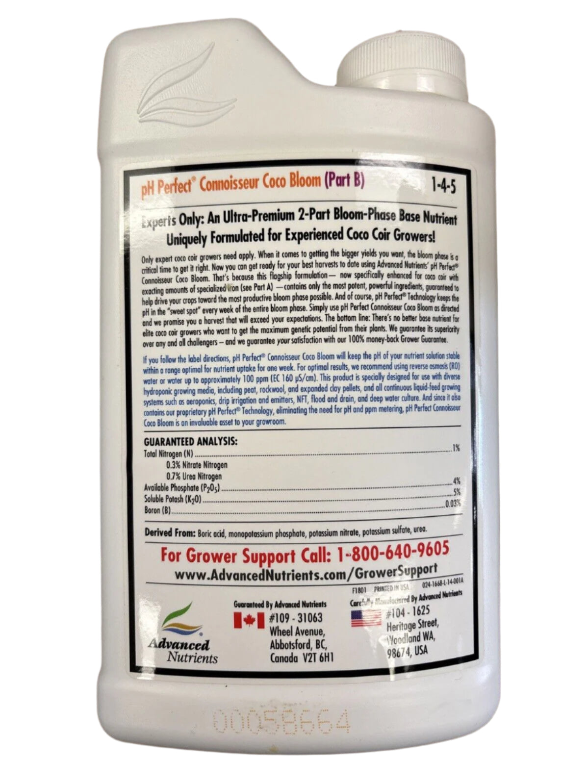 Advanced pH Perfect, Connoisseur Coco Bloom, Part B, 1 liter