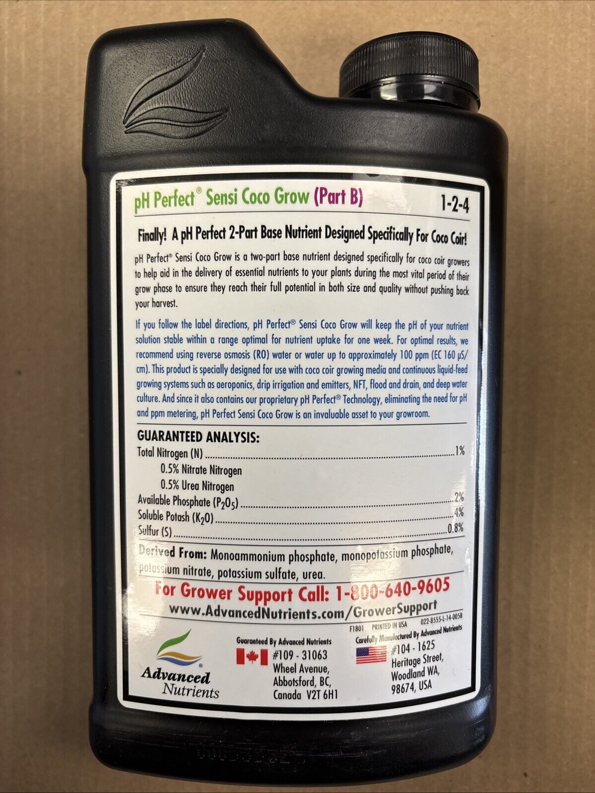 Advanced Nutrients PH Perfect COCO Sensi Grow Part B 1L 1-2-4