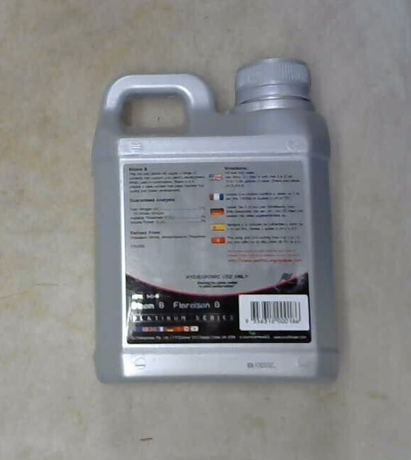 CYCO, Bloom B, 1 L, Platinum Series Hydroponics Liquid Nutrients NPK ( 1-5-6 )