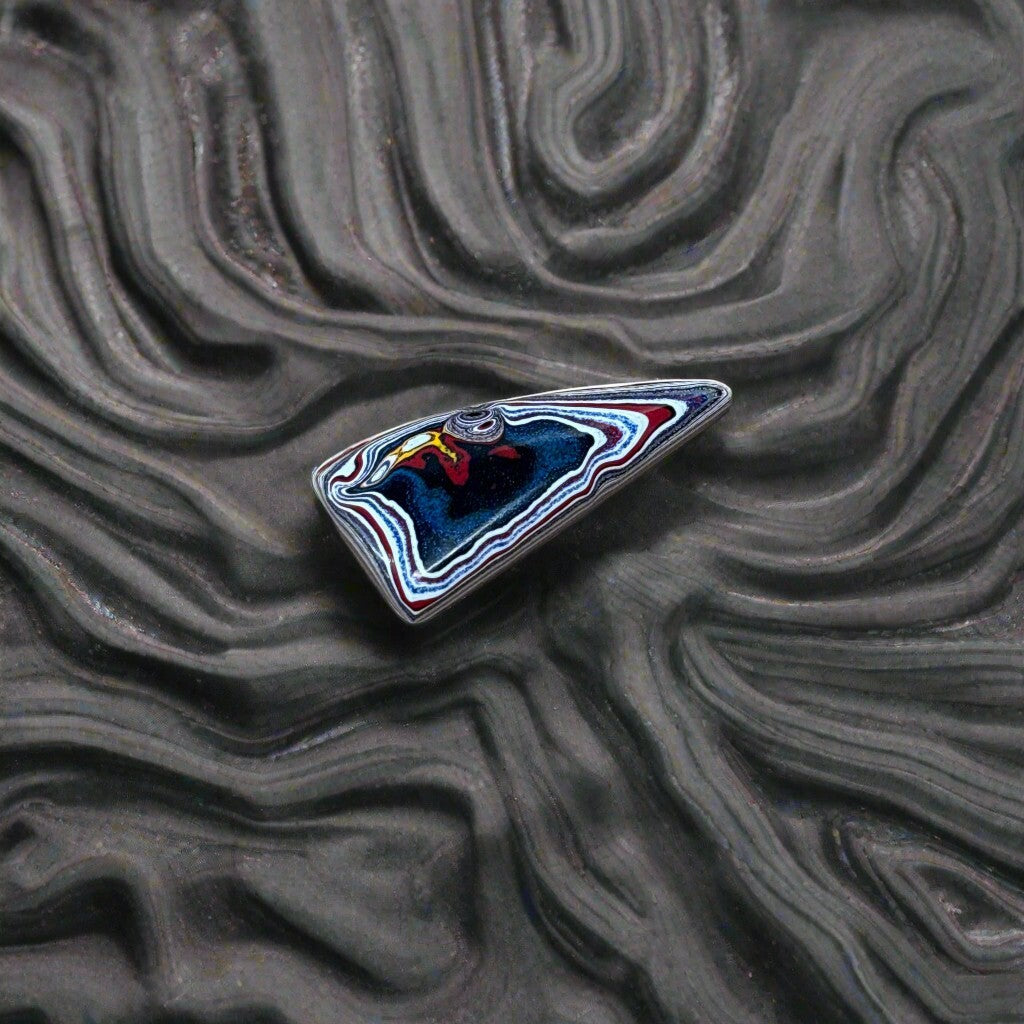 Historic Kenworth Truck Fordite Cabochon 7.2ct - 28.8x14mm - For Jewelry Making