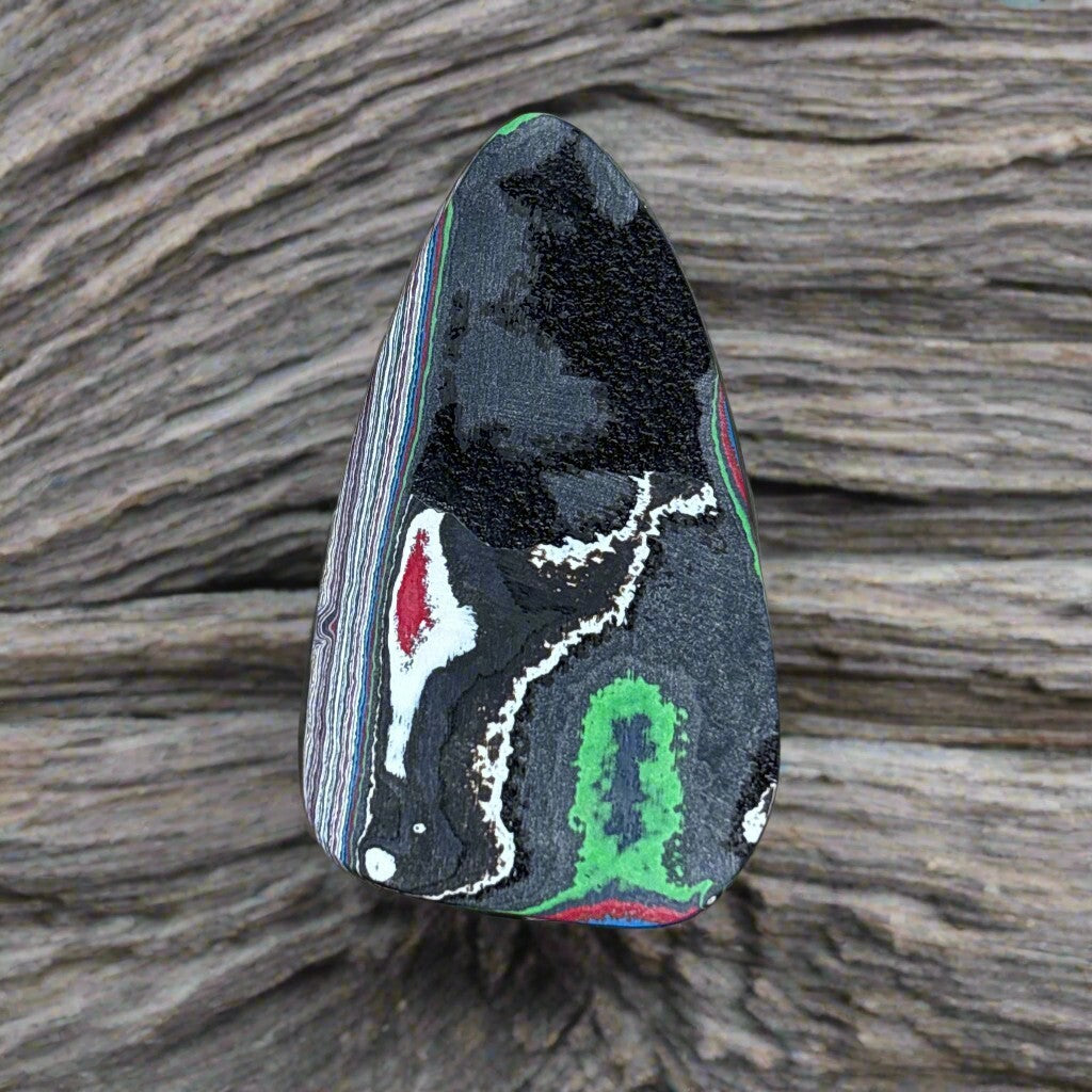 Historic Kenworth Truck Fordite Cabochon 59.96ct - 57x32mm - For Jewelry Making