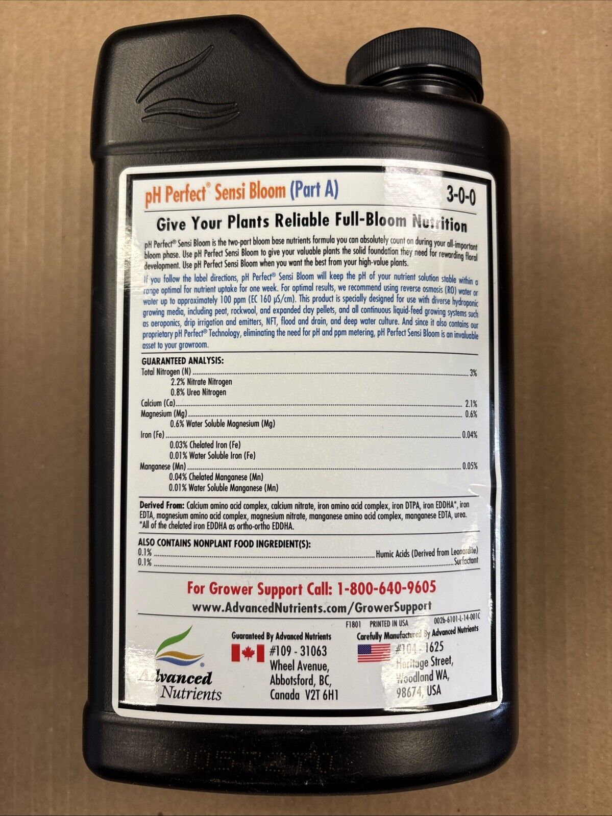 Advanced Nutrients Perfect Sensi Bloom Part A flower enhancer pH 1 L