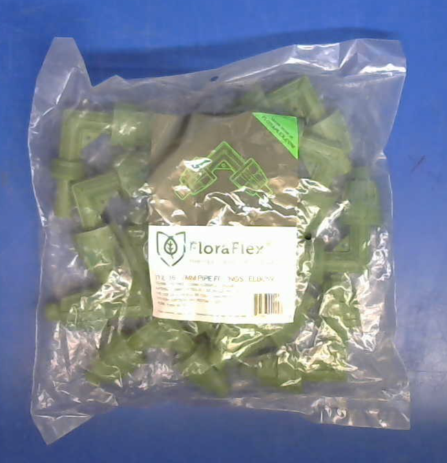 FloraFlex Pipe Fittings - 16-17mm Elbow (12/PACK)
