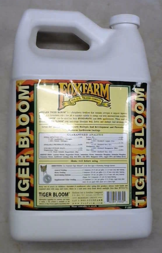 Fox Farm Tiger Bloom Liquid Concentrate Fertilizer, 1 Gallon, 2-8-4