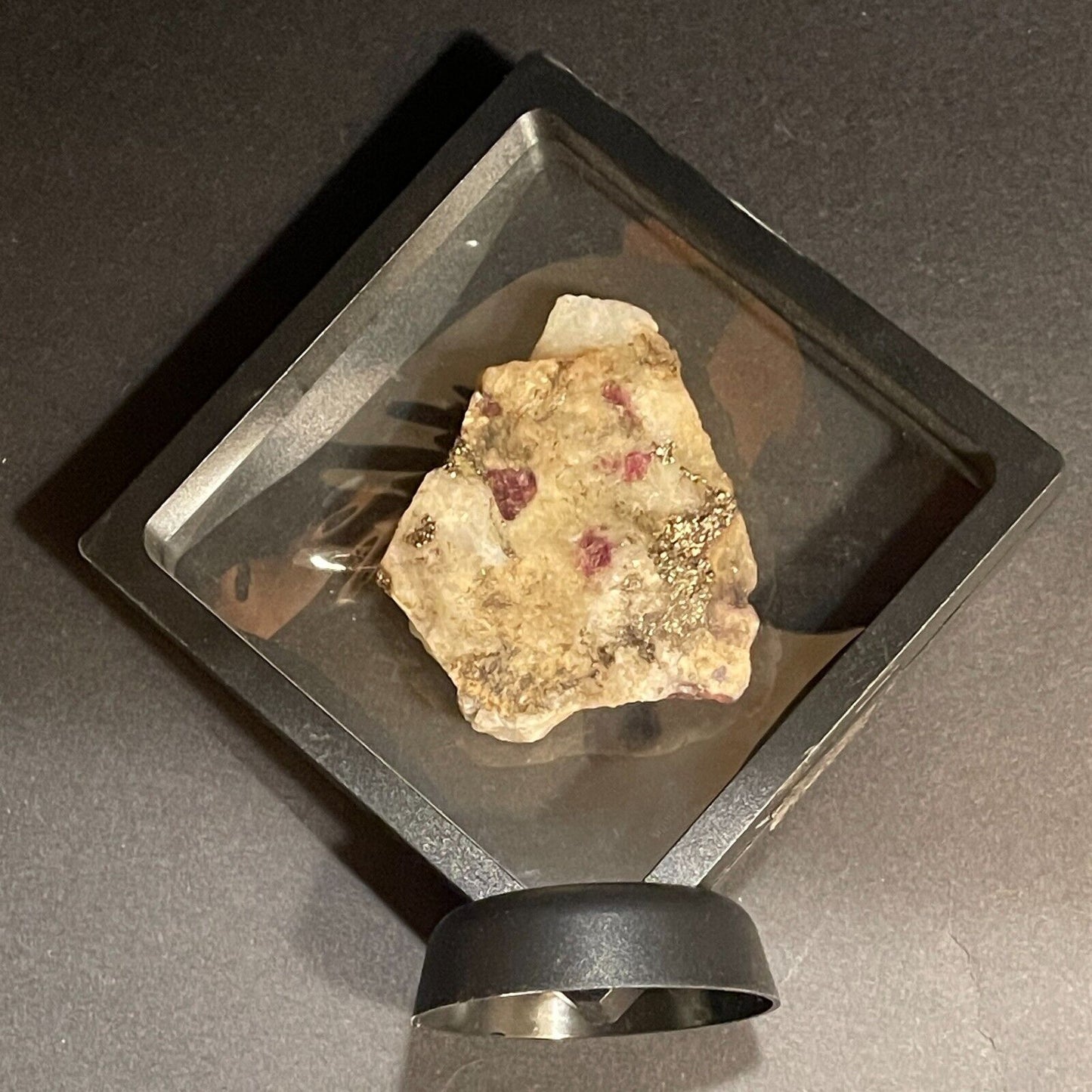 Natural Spinel Specimen with Pyrite on Quartz, Magok, Myanmar 115.7gr 70x57x22mm