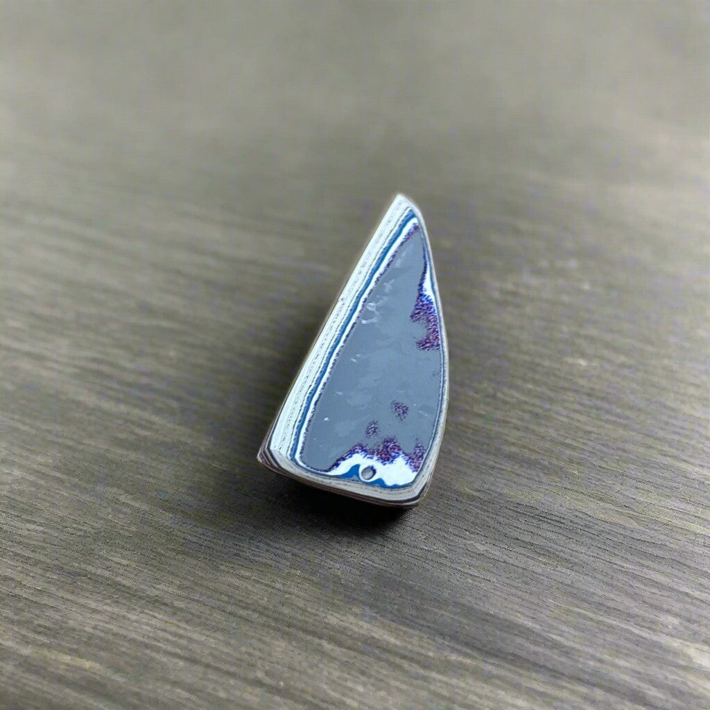 Historic Kenworth Truck Fordite Cabochon 7.2ct - 28.8x14mm - For Jewelry Making