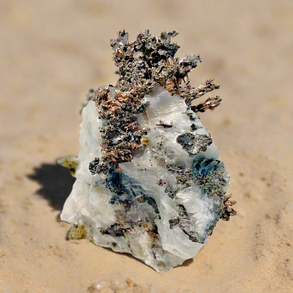 Natural Silver Crystal in Quartz from Morocco, 37.7gr. 56x48x27mm