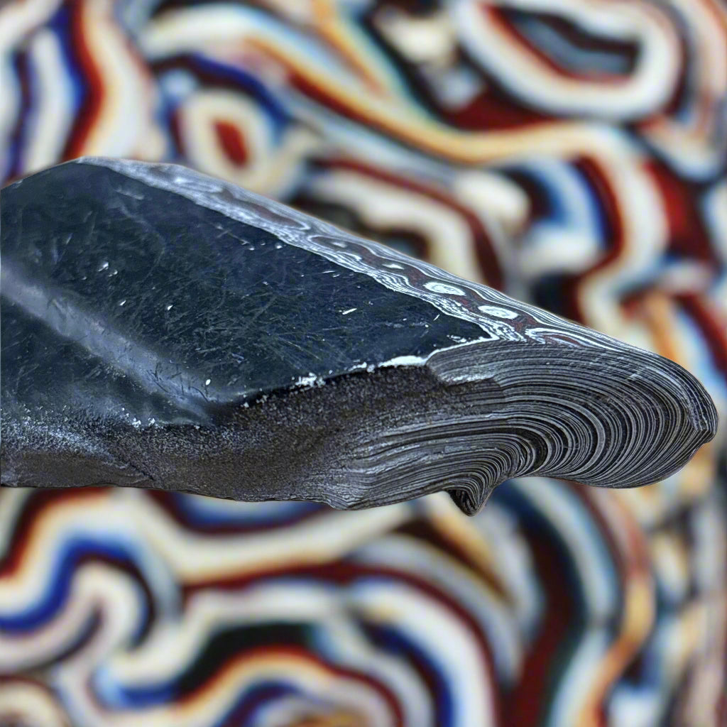 Historical Fordite Cutting Rough, Michigan, 21.3gr