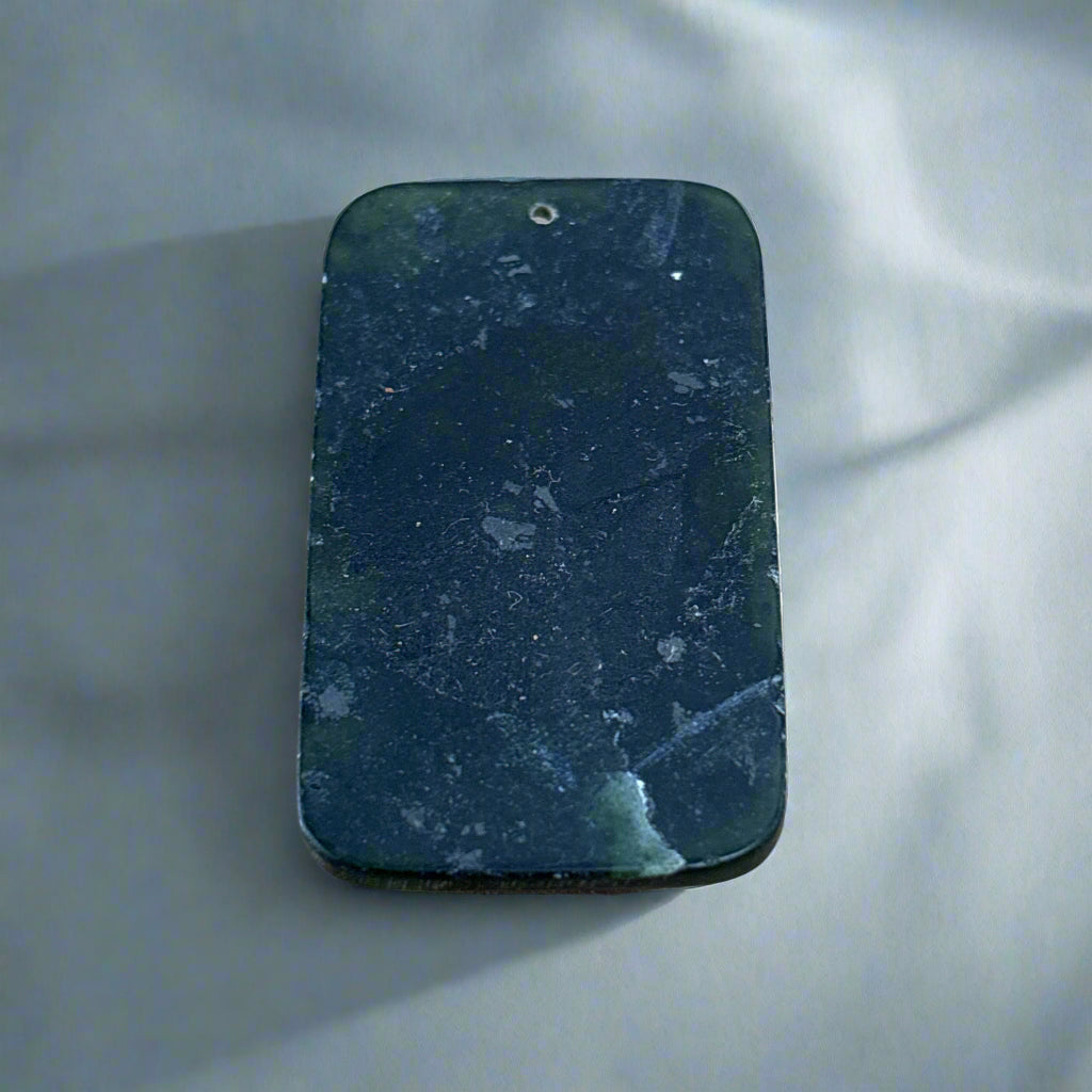 Dark Green Jade Pendant, 12.45gr, 46x27x5mm