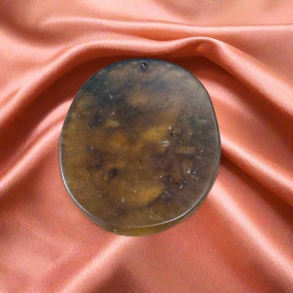 Dark Orange Jade Dragon, 24.89gr, 51x43x7mm