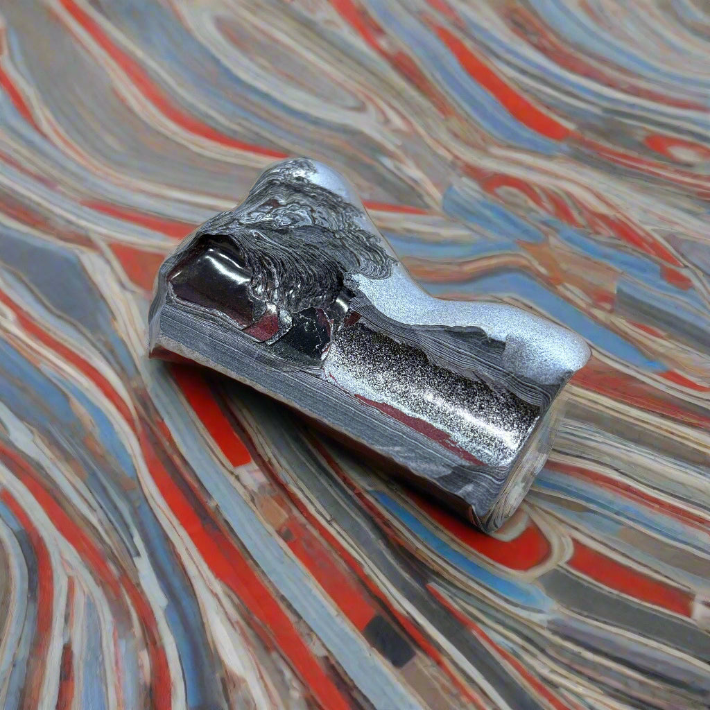 Historical Fordite Cutting Rough, Michigan, 43.6gr