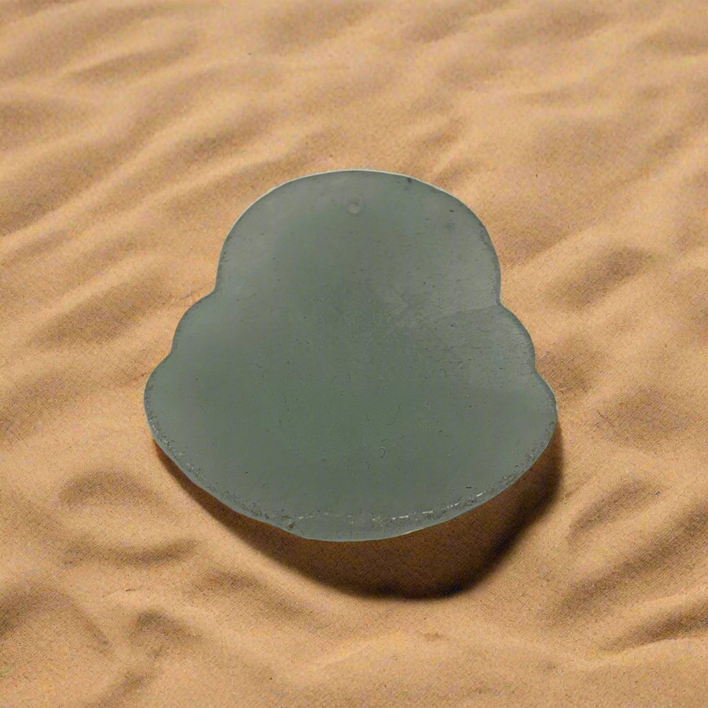 Light Green Jade Buddha Pendant, 22gr, 50x47x6mm