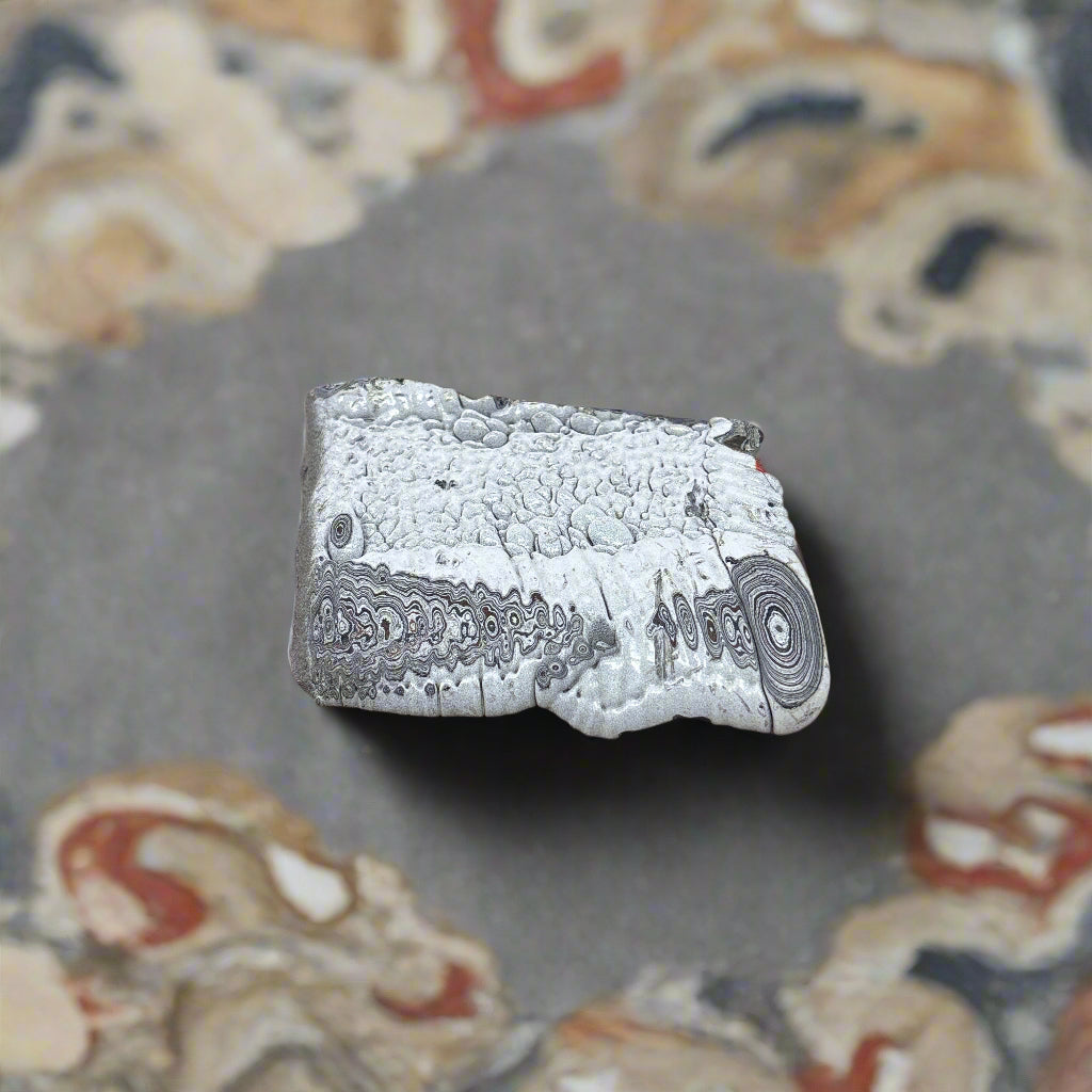 Historical Fordite Cutting Rough, Michigan, 60.2gr