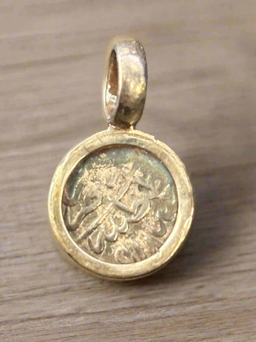 Ottoman Empire, Silver Akces. 1500's Kostantiniyye (Constantinople) Mint Coin in 925 Pendant