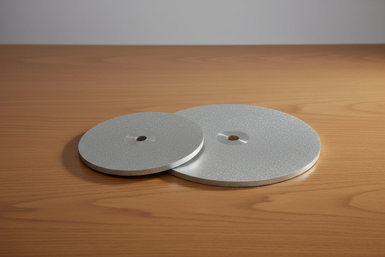 8" & 6" ALUMINUM-BACKED DIAMOND FACETING LAPS