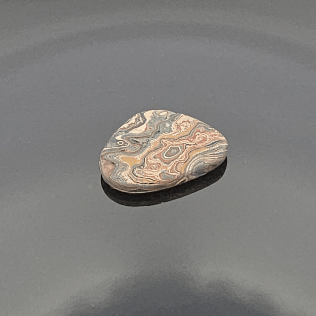 Cadilite, Cadilac Ranch "Fordite" Free From Cabocheon, Amarillo, Texas, 10.34ct 28x25x3mm
