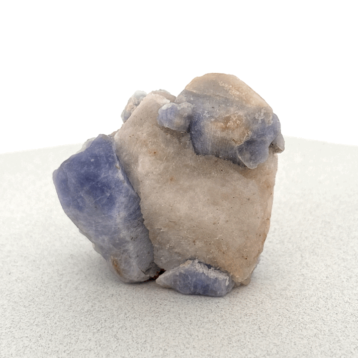 Fluorescent Hackmanite on Quartz, Pakistan, 84.55gr