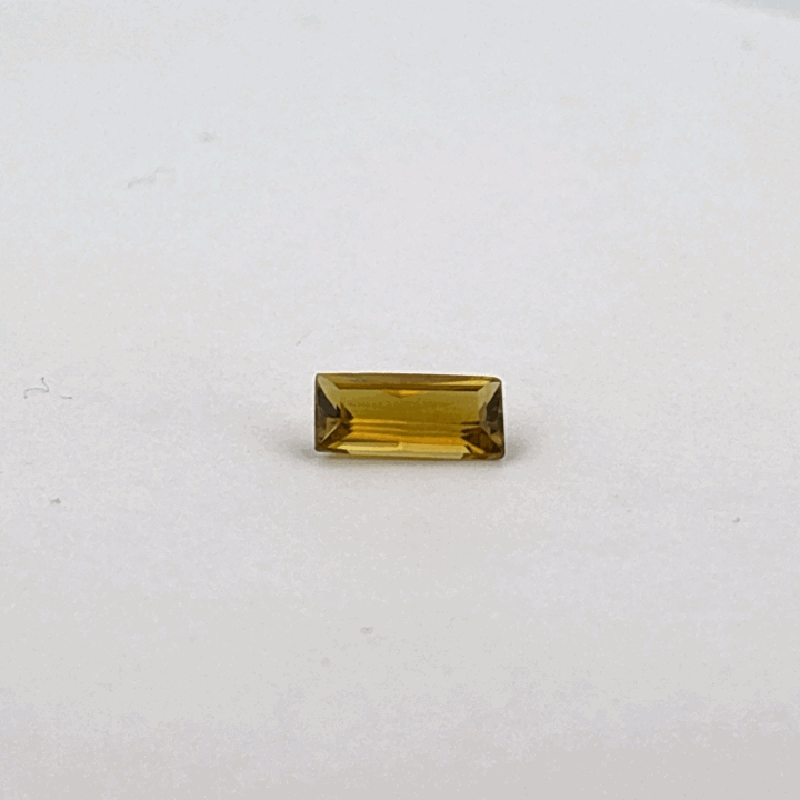 Yellow / Green Tourmaline, Emerald Cut 11x5mm, 1.90ct, Brazil