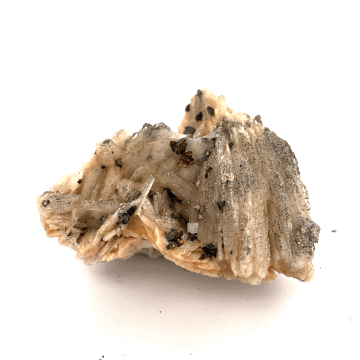 Pyrite, Chalcopyrite, & Calcite, Morocco, 7x6x3cm, 172gr