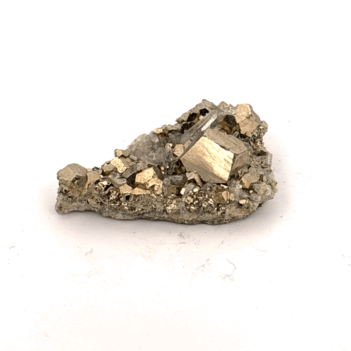 Pyrite & Quartz Specimen, Brazil, 6.56gr, 31x21x13mm