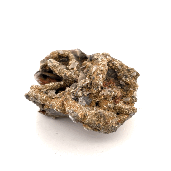 Pyrite with Quartz & Calcite, Morocco, 6.5x5.5x2.5cm, 132gr