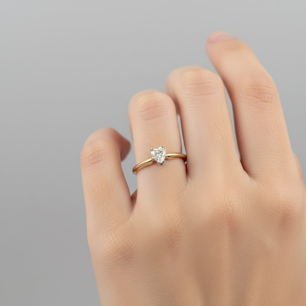 14k Diamond Heart Ring, 1/4ct, EWS, 1.53gr