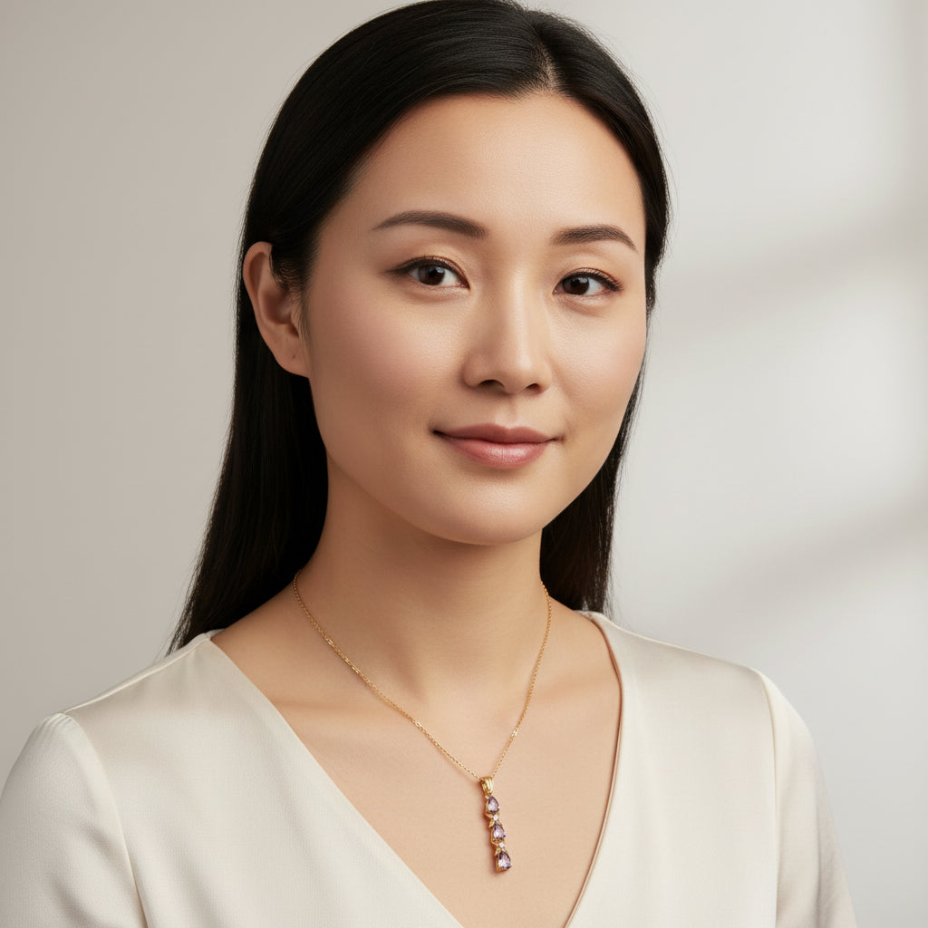 10K Tanzanite & Diamond Pendant, 1/3cttw - 1gr