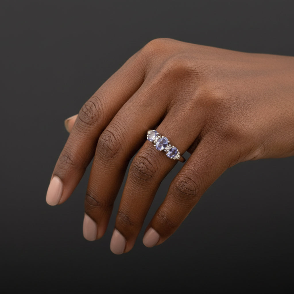 10K Tanzanite & Diamond Ring - 1.19gr