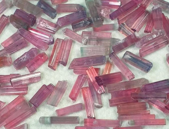 Look at these Pink Bi Color Tourmaline Crystals. Where do they form and how?