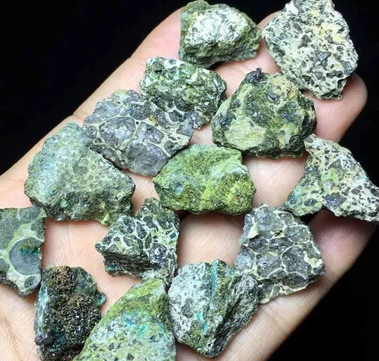 Let's learn about Green Chrysocolla & Epidote Mineral Specimens from Madagascar! What is this mesmerizing material.