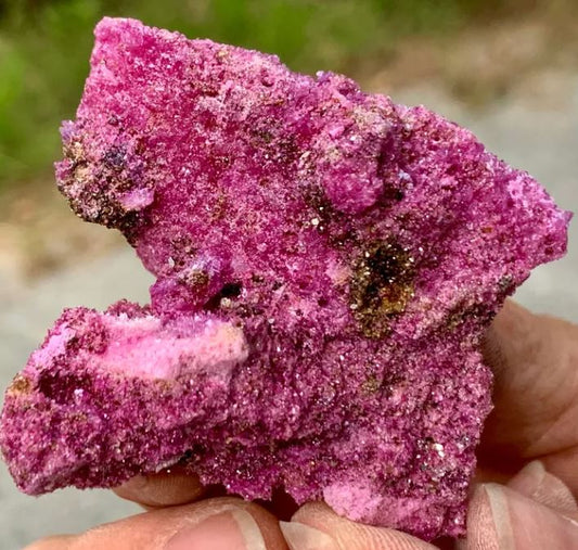 What is Red Corundum and Phlogopite? How did this form and where is it found?