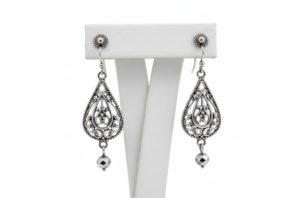 Estate 925 Sterling Silver Earrings