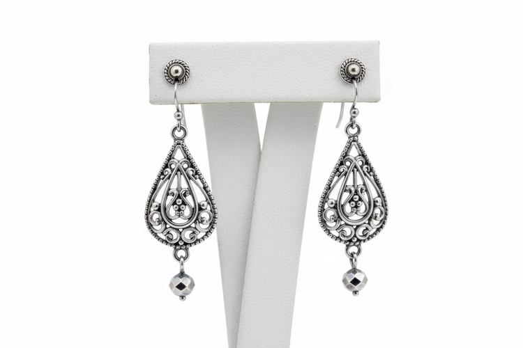 Estate 925 Sterling Silver Earrings