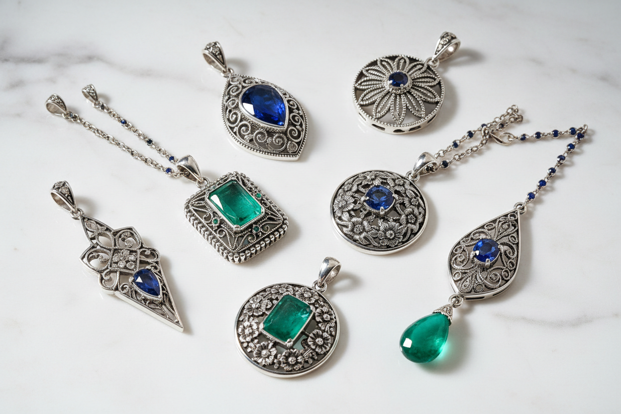 Estate 925 Sterling Silver Pendants
