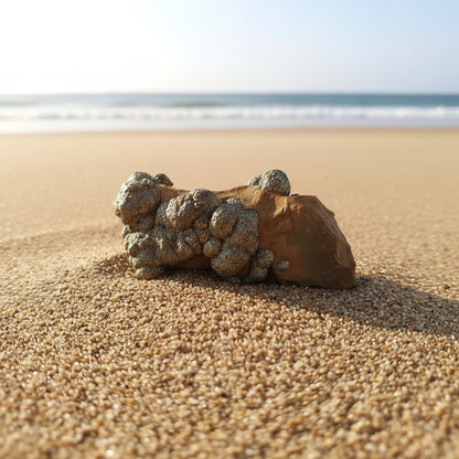 Pyrite on Limonite Clay, 372gr, 12x6x4cm, Supat Mine, Mansehra, Pakistan