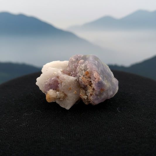 Fluorescent Hackmanite on Quartz, Pakistan, 51.64gr, 45x43x25mm